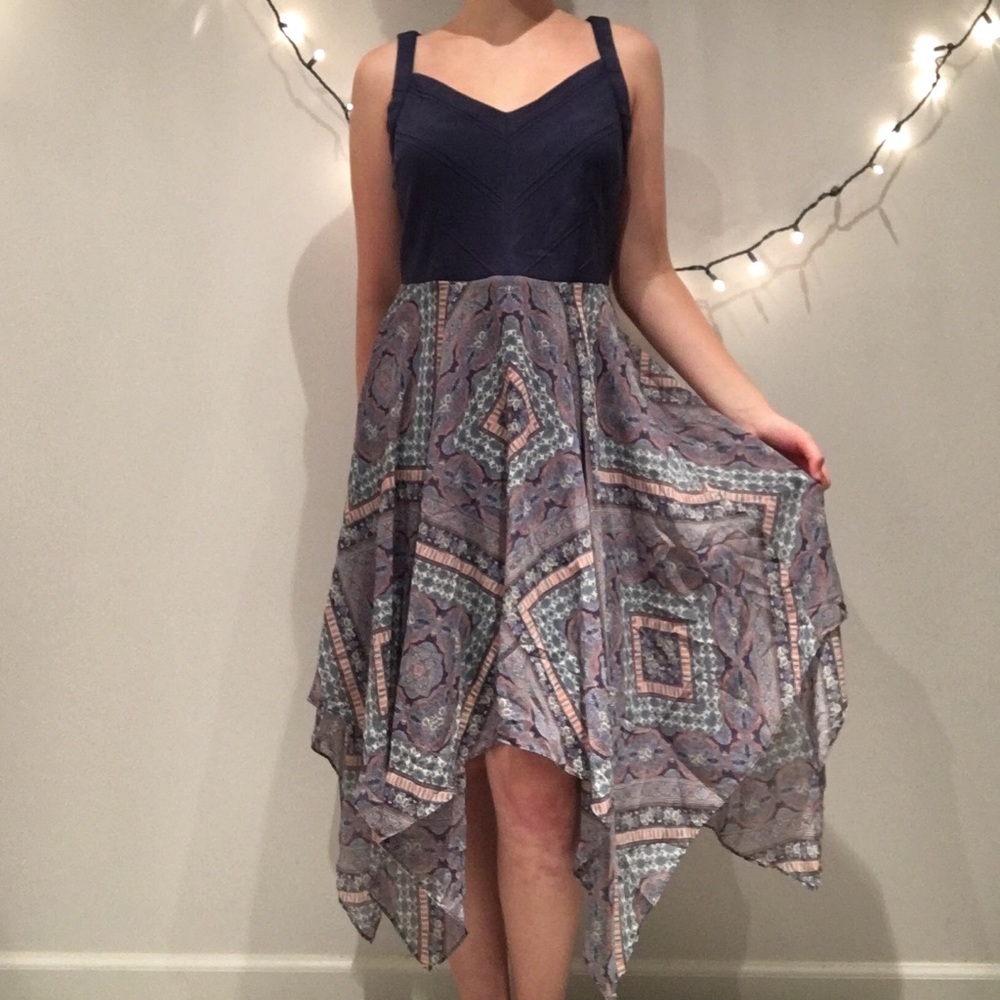 Chadwicks of Boston Chiffon Skirt Paisley Dress